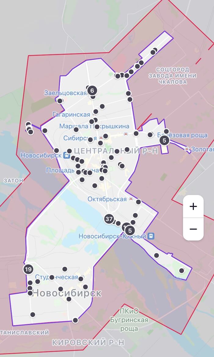 Карта дарксторов самокат новосибирск